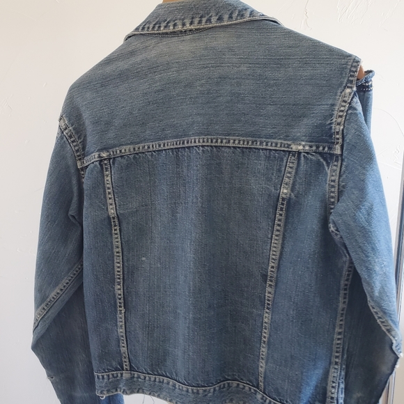 Vintage Distressed Soft Denim Jean Jacket	- No Label - Picture 8 of 10